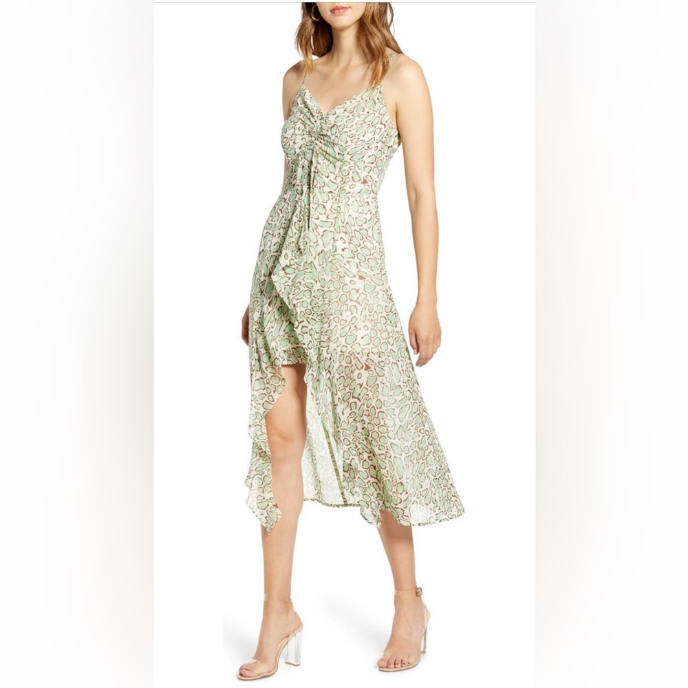 J.O.A. Print Midi Dress - Size XS